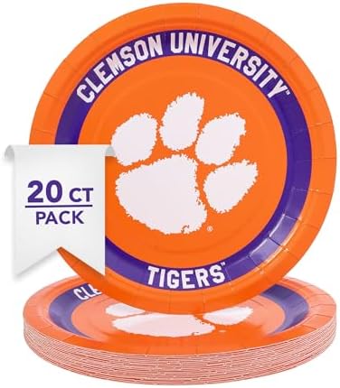 Clemson Paper Plates, 20 Count